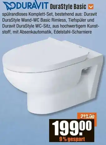 V Baumarkt DURAVIT DuraStyle Basic Angebot