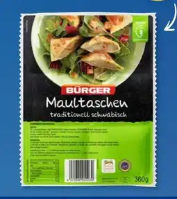 Aldi Süd Bürger Schwäbische traditionell Maultaschen Angebot