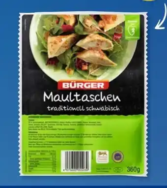 Aldi Süd Bürger Schwäbische traditionell Maultaschen Angebot