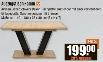 V Baumarkt Auszugstisch Hamm Angebot