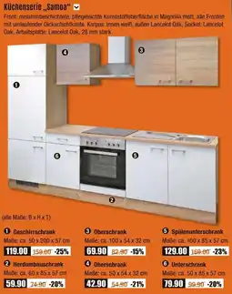 V Baumarkt Küchenserie „Samoa" Angebot