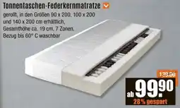 V Baumarkt Tonnentaschen-Federkernmatratze Angebot