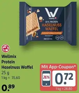 Rossmann Wellmix Protein Haselnuss Waffel Angebot