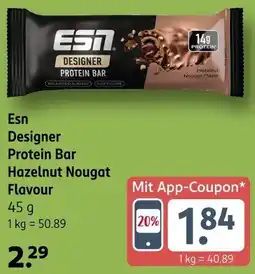 Rossmann Esn Designer Protein Bar Hazelnut Nougat Flavour Angebot