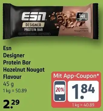 Rossmann Esn Designer Protein Bar Hazelnut Nougat Flavour Angebot