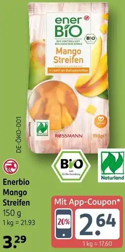 Rossmann Enerbio Mango Streifen Angebot