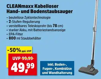 Thomas Philipps Cleanmaxx kabelloser hand- und bodenstaubsauger Angebot