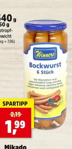 Thomas Philipps Wimmers bockwurst Angebot