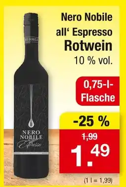 Zimmermann Nero nobile all‘ espresso rotwein Angebot