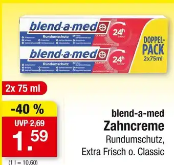 Zimmermann Blend-a-med zahncreme rundumschutz extra frisch o. classic Angebot