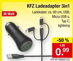 Zimmermann Profi kfz ladeadapter 3in1 Angebot