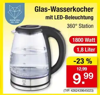 Zimmermann Gustav voss glas-wasserkocher mit led-beleuchtung Angebot