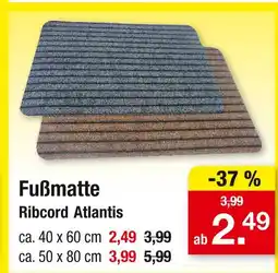 Zimmermann Fußmatte ribcord atlantis Angebot
