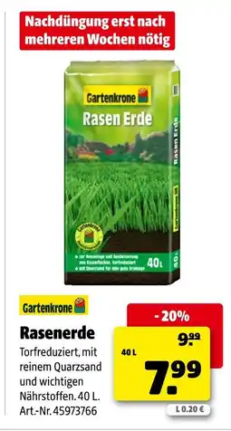 Hagebau Gartenkrone rasenerde Angebot