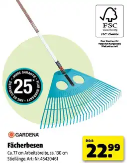 Hagebau Gardena fächerbesen Angebot