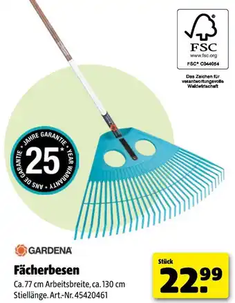 Hagebau Gardena fächerbesen Angebot