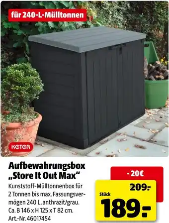 Hagebau Keter aufbewahrungsbox store it out max Angebot