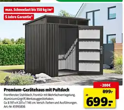 Hagebau Mr. gardener premium-gerätehaus mit pultdach Angebot