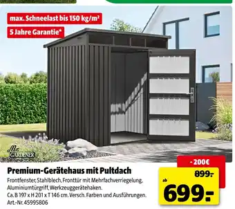 Hagebau Mr. gardener premium-gerätehaus mit pultdach Angebot