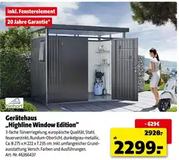 Hagebau Biohort gerätehaus highline window edition Angebot