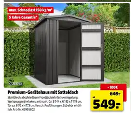 Hagebau Mr. gardener premium-gerätehaus mit satteldach Angebot