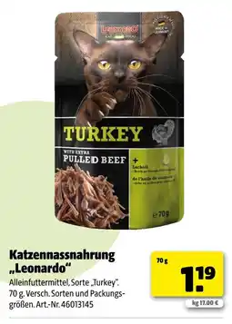 Hagebau Leonardo katzennassnahrung turkey Angebot