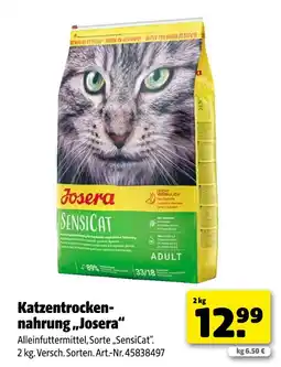 Hagebau Josera katzentrockenfutter sensicat Angebot