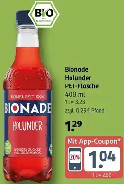 Rossmann Bionade Holunder PET-Flasche Angebot