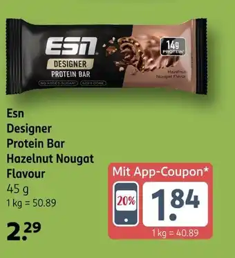 Rossmann Esn designer protein bar hazelnut nougat flavour Angebot