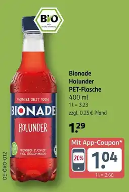 Rossmann Bionade holunder pet-flasche Angebot