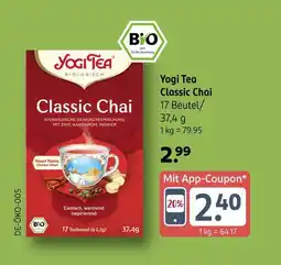 Rossmann Yogi tea classic chai Angebot