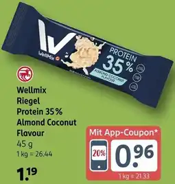 Rossmann Wellmix Riegel Protein 35% Almond Coconut Flavour Angebot