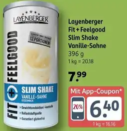 Rossmann Layenberger Fit + Feelgood Slim Shake Vanille-Sahne Angebot