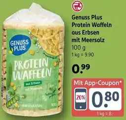 Rossmann Genuss Plus Protein Waffeln aus Erbsen mit Meersalz Angebot