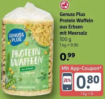 Rossmann Genuss Plus Protein Waffeln aus Erbsen mit Meersalz Angebot