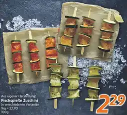 inkoop Fischspieße Zucchini Angebot