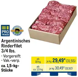 METRO Argentinisches Rinderfilet 3/4 lbs. Angebot
