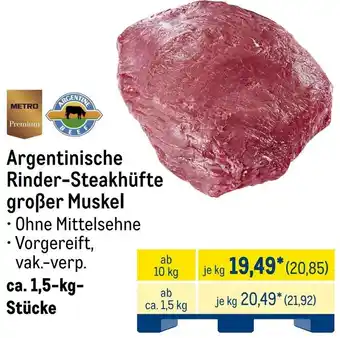 METRO METRO Premium Argentinische Rinder-Steakhüfte großer Muskel Angebot