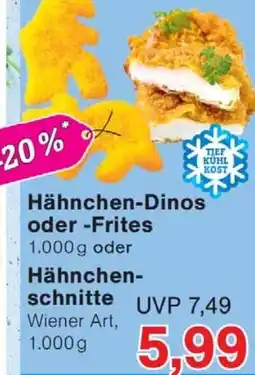 Wiglo Wunderland Hähnchen-Dinos oder -Frites oder Hähnchen- schnitte Angebot