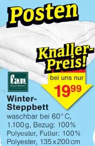 Wiglo Wunderland Winter- Steppbett Angebot