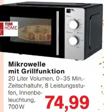 Wiglo Wunderland Mikrowelle mit Grillfunktion Angebot