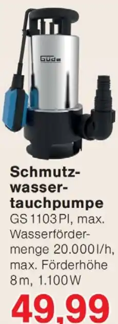 Wiglo Wunderland Schmutzwasser- tauchpumpe Angebot