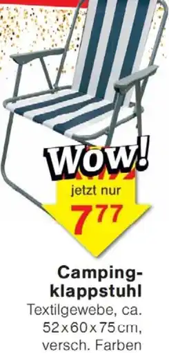 Wiglo Wunderland Camping- klappstuhl Angebot