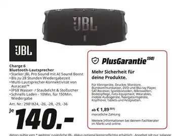 MediaMarkt Jbl charge 6 bluetooth-lautsprecher Angebot