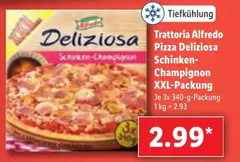 Lidl Trattoria Alfredo Pizza Deliziosa Schinken Champignon XXL Packung Angebot