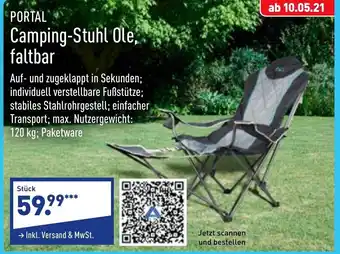 Aldi Nord Portal Camping Stuhl Ole, faltbar Angebot