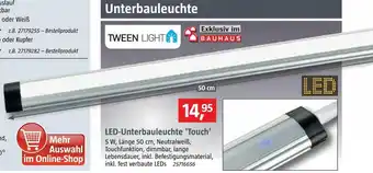 Bauhaus Led-unterbauleuchte 'touch' Angebot