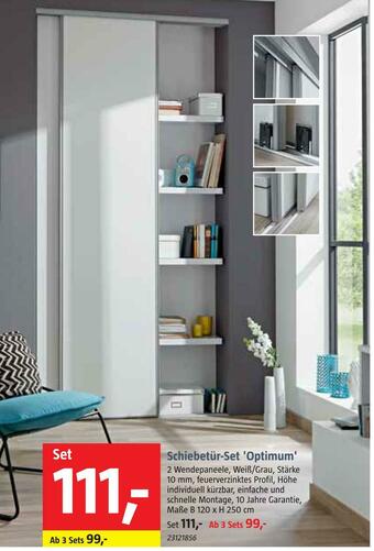 Bauhaus Schiebetür-set 'optimum' Angebot