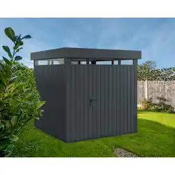 toom Baumarkt EcoStar Gerätehaus 'Euroline EFD5 Trend' anthrazitgrau 229 x 229 x 218 cm, Einzeltür, Lichtband Angebot