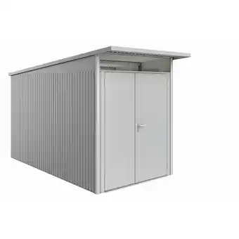 toom Baumarkt Biohort Gerätehaus 'AvantGarde' Gr. A4 silber-metallic 180 x 380 cm, mit Doppeltür schmal Angebot